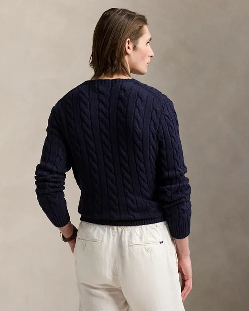 Ralph Lauren| Pull en coton torsadé Bleu Marine