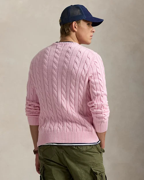 Ralph Lauren| Pull en coton torsadé Rose