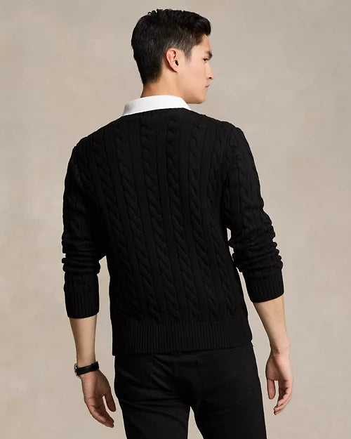 Ralph Lauren| Pull en coton torsadé Noir