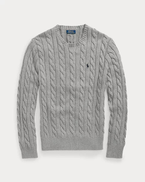 Ralph Lauren| Pull en coton torsadé Gris